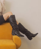 Fold Over Slit Jean Boots - OASIS SOCIETY - RARA Boutique 