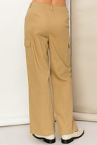 High Waist Cargo Pants with Pockets- HYFVE - RARA Boutique 