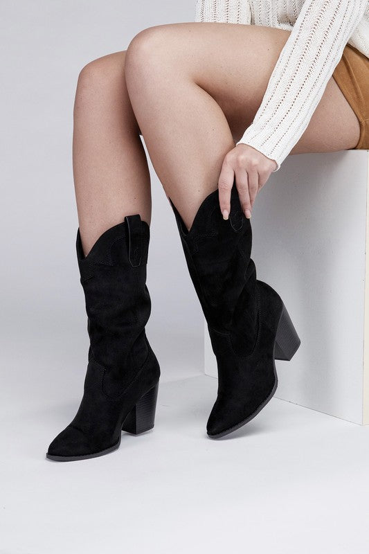 Heeled Cowboy Western Boots - RARA Boutique 