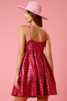 Bow Bust Sequin Mini Dress - Peach Love - RARA Boutique 