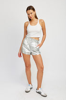 Paperbag Metallic Shorts - RARA Boutique 