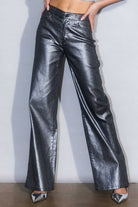 Metallic High Rise Wide Leg Jeans - Vibrant M.iU - RARA Boutique 