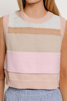 Round Neck Sweater Vest - RARA Boutique 