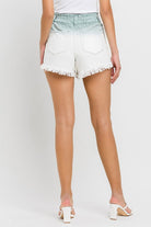 Super High Rise Paperbag Waistband Ombre Shorts - RARA Boutique 