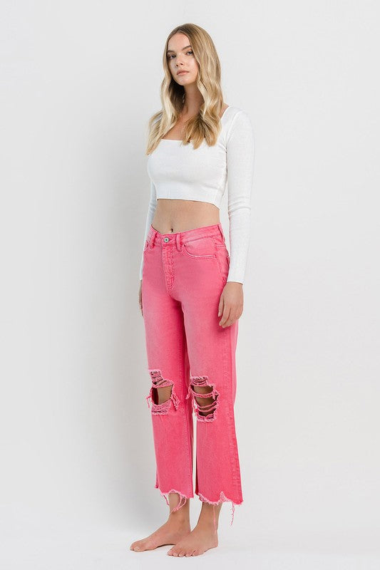 90"s Vintage Crop Flare Jeans- Vervet by Flying Monkey - RARA Boutique 