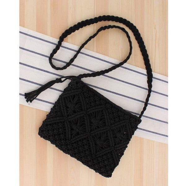 Giana Macrame Crossbody Bag - RARA Boutique 