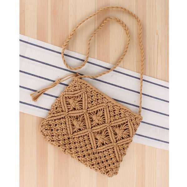 Giana Macrame Crossbody Bag - RARA Boutique 