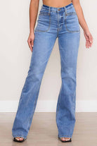 Square Pocket Bootcut Jeans - Vibrant M.i.U - RARA Boutique 