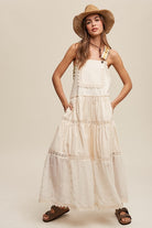 Romantic Tiered Lace Overall Maxi Dress - RARA Boutique 