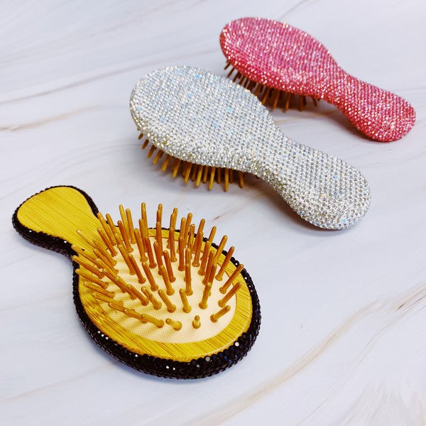 Rhinestone Glam Hair Brush - RARA Boutique 