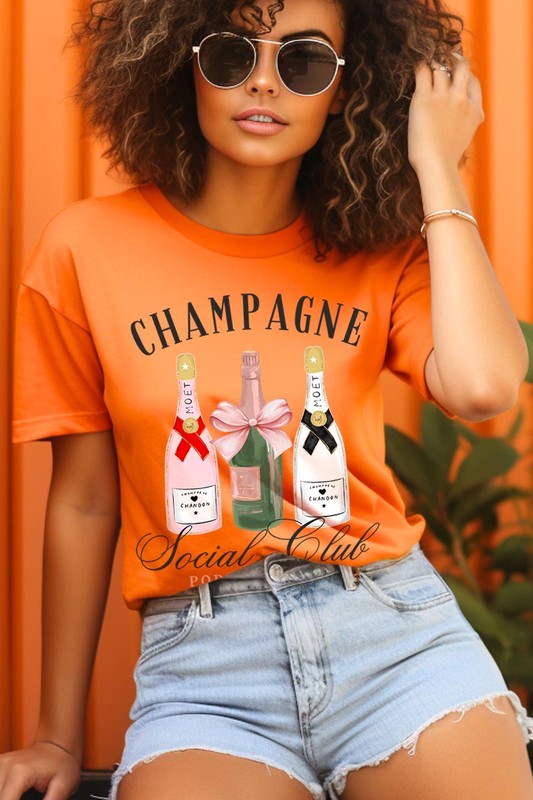 Champagne Social Club Graphic T Shirt - RARA Boutique 