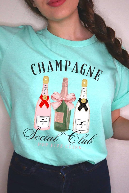 Champagne Social Club Graphic T Shirt - RARA Boutique 