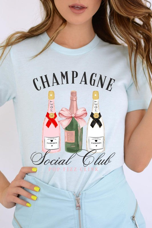 Champagne Social Club Graphic T Shirt - RARA Boutique 