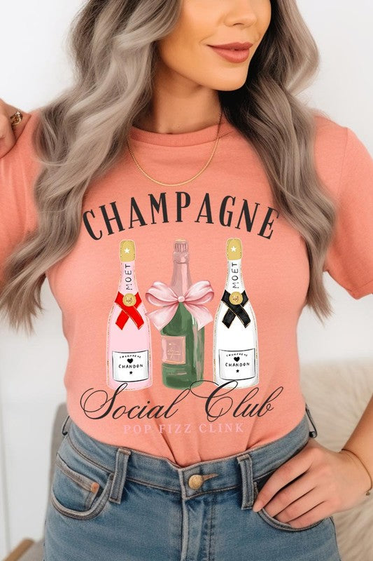 Champagne Social Club Graphic T Shirt - RARA Boutique 