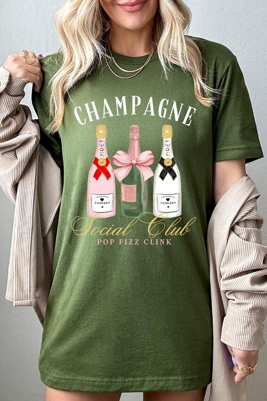 Champagne Social Club Graphic T Shirt - RARA Boutique 