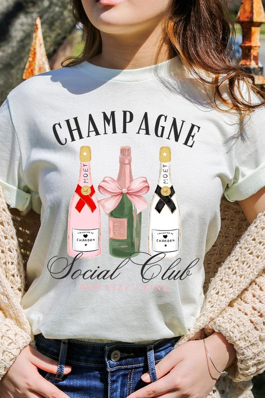 Champagne Social Club Graphic T Shirt - RARA Boutique 