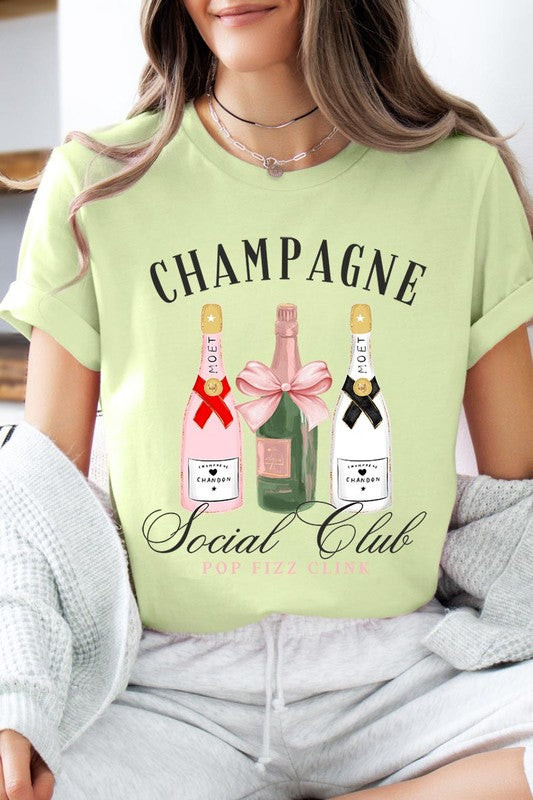 Champagne Social Club Graphic T Shirt - RARA Boutique 