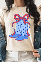 Coquette Cowgirl Boots 4th Of July Graphic T Shirt - RARA Boutique 