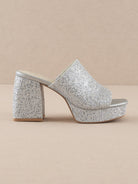 The Crystal - Sparkling Platform Slide - Oasis - RARA Boutique 