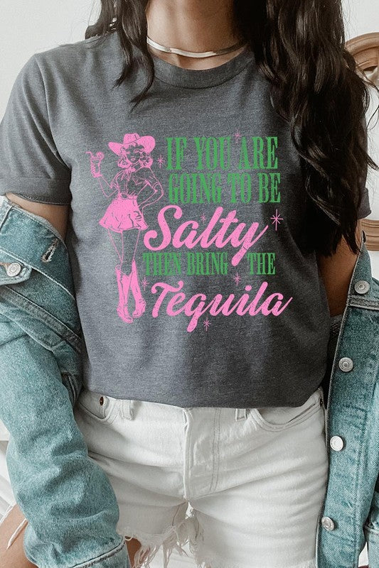 Salty Tequila Cowgirl Graphic T Shirt - RARA Boutique 