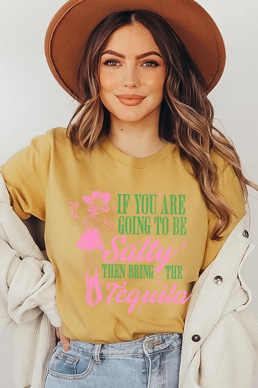 Salty Tequila Cowgirl Graphic T Shirt - RARA Boutique 