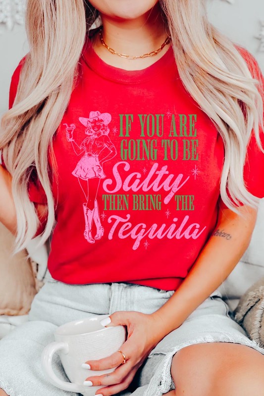 Salty Tequila Cowgirl Graphic T Shirt - RARA Boutique 