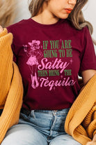 Salty Tequila Cowgirl Graphic T Shirt - RARA Boutique 