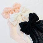 Dreamy Dotty Sheer Bow Hair Clip - RARA Boutique 