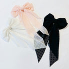 Dreamy Dotty Sheer Bow Hair Clip - RARA Boutique 