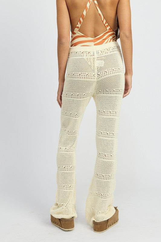 Crochet Pants with Drawstrings - RARA Boutique 