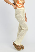 Crochet Pants with Drawstrings - RARA Boutique 
