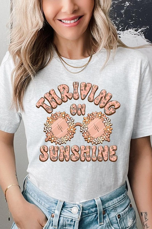 Thriving on Sunshine Graphic T Shirt - RARA Boutique 