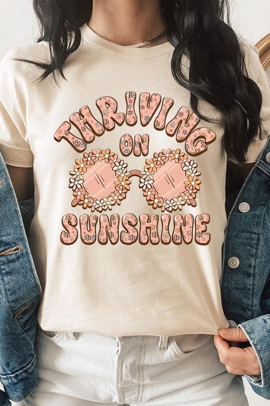 Thriving on Sunshine Graphic T Shirt - RARA Boutique 