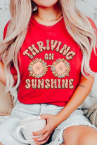 Thriving on Sunshine Graphic T Shirt - RARA Boutique 