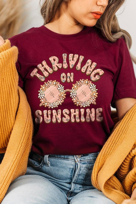 Thriving on Sunshine Graphic T Shirt - RARA Boutique 