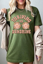 Thriving on Sunshine Graphic T Shirt - RARA Boutique 