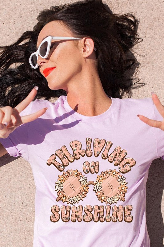 Thriving on Sunshine Graphic T Shirt - RARA Boutique 