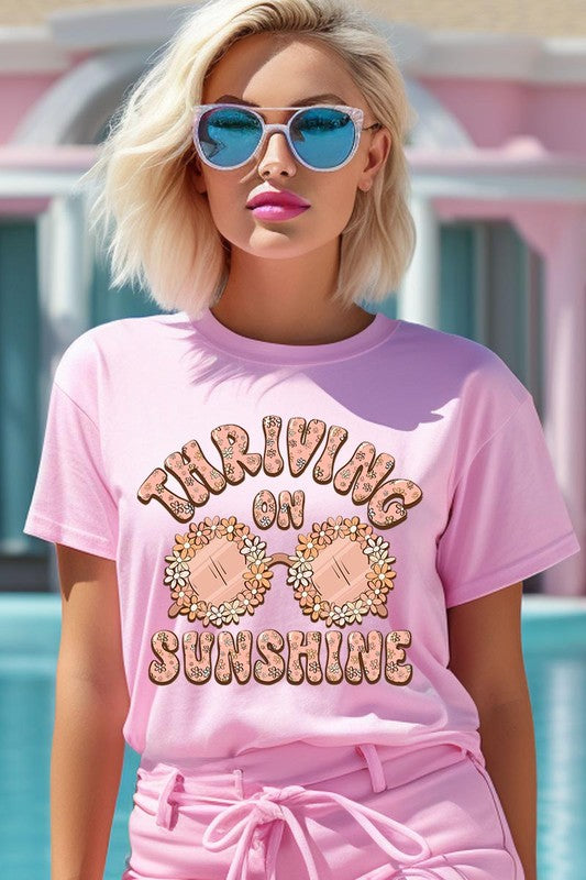 Thriving on Sunshine Graphic T Shirt - RARA Boutique 