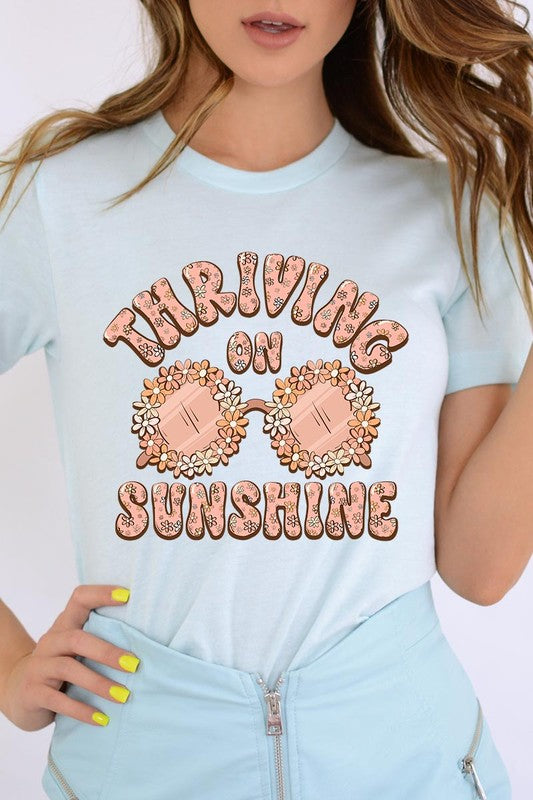 Thriving on Sunshine Graphic T Shirt - RARA Boutique 