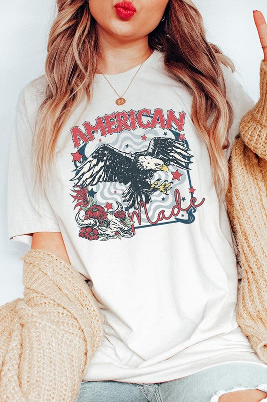 American Made Eagle Graphic T Shirt - RARA Boutique 