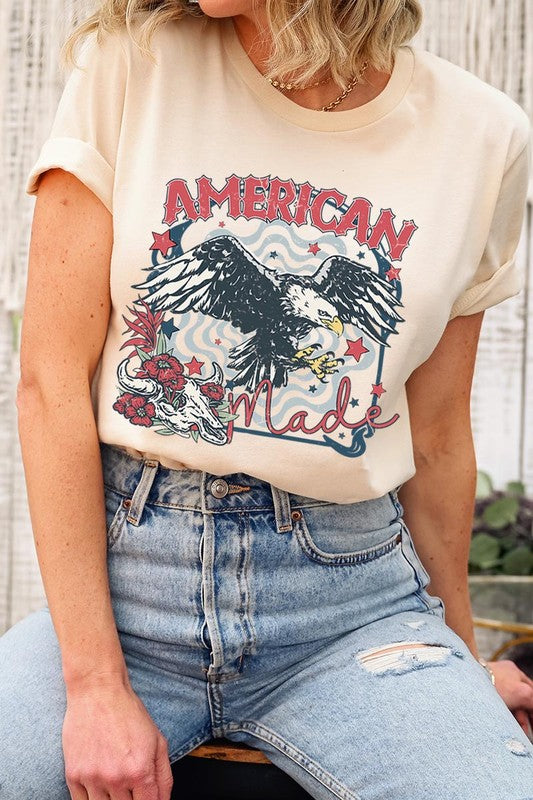 American Made Eagle Graphic T Shirt - RARA Boutique 