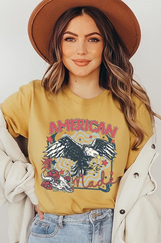 American Made Eagle Graphic T Shirt - RARA Boutique 