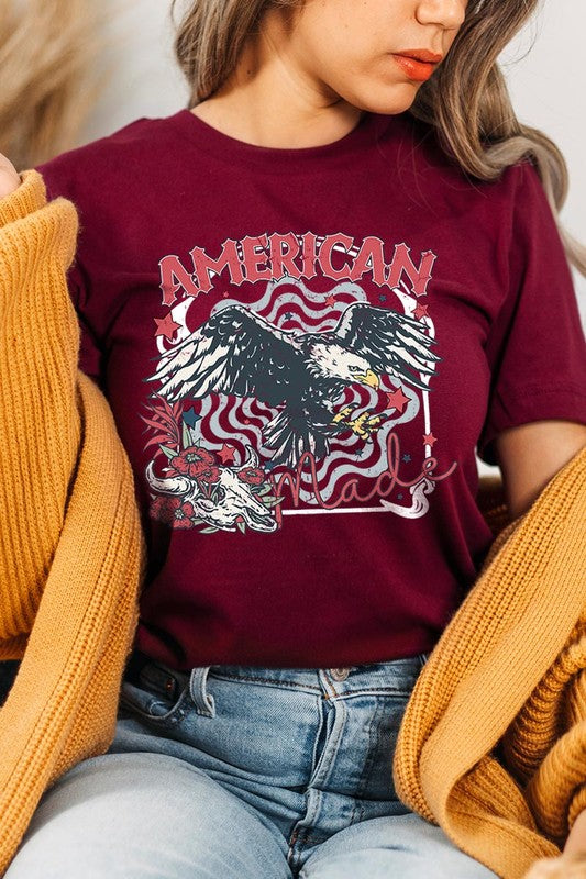 American Made Eagle Graphic T Shirt - RARA Boutique 