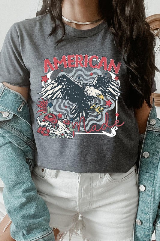 American Made Eagle Graphic T Shirt - RARA Boutique 