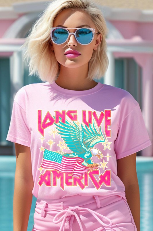 Long Live America Eagle Graphic T Shirt - RARA Boutique 