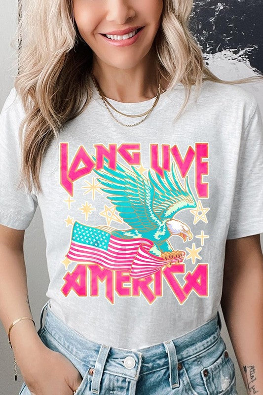 Long Live America Eagle Graphic T Shirt - RARA Boutique 