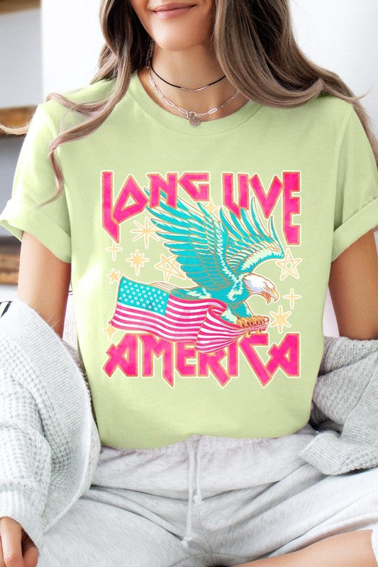 Long Live America Eagle Graphic T Shirt - RARA Boutique 