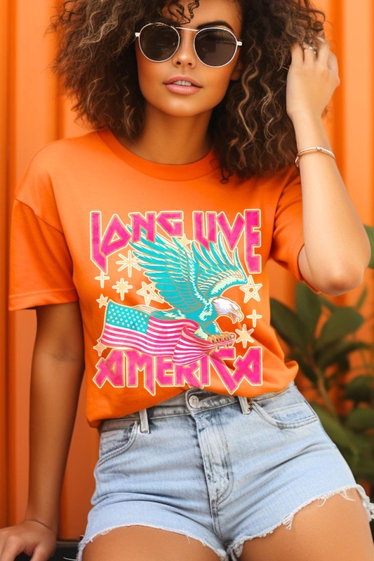 Long Live America Eagle Graphic T Shirt - RARA Boutique 