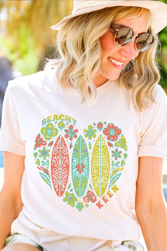 Beachy Keen Surf Board Graphic T Shirt - RARA Boutique 