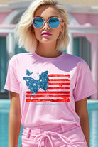 Butterfly USA Flag Graphic T-Shirt - RARA Boutique 